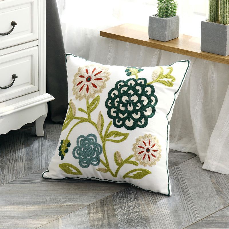 Cotton Embroidered Cushion Cover