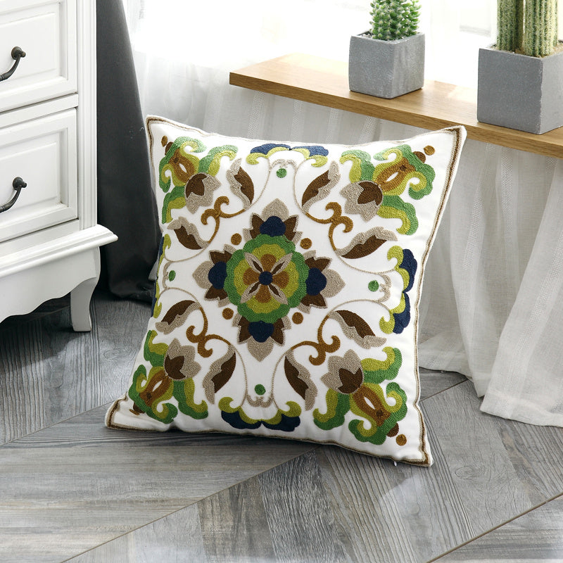 Cotton Embroidered Cushion Cover