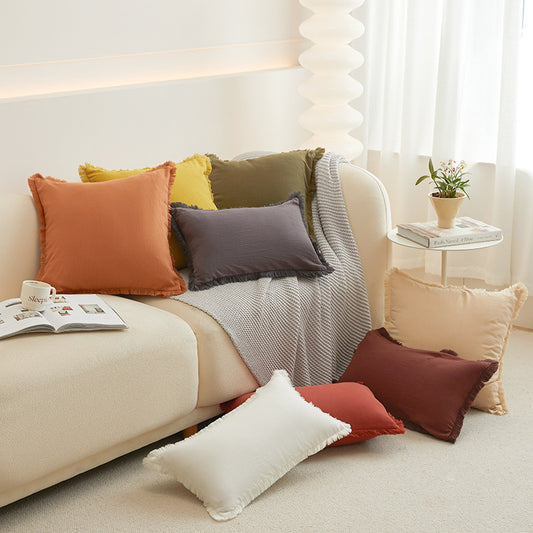Washed Cotton Modern Minimalist Cushion Cover
