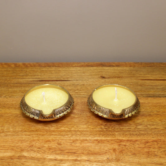 Organic Candle - Brass Diya