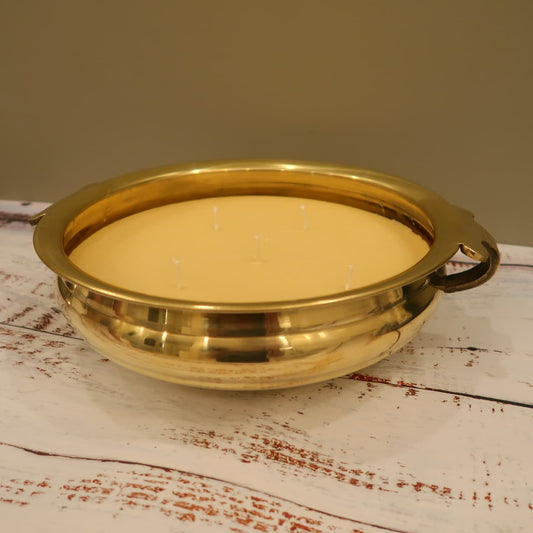 Organic Candle in Brass Uruli