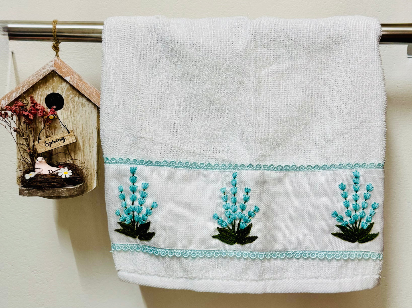 Hand Towel with Embroidery & Lace