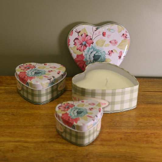 Organic Candle in rustic print container