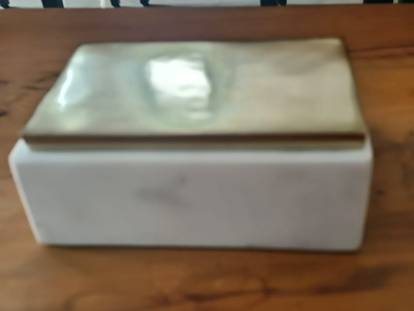 Marble Box with Brass Lid