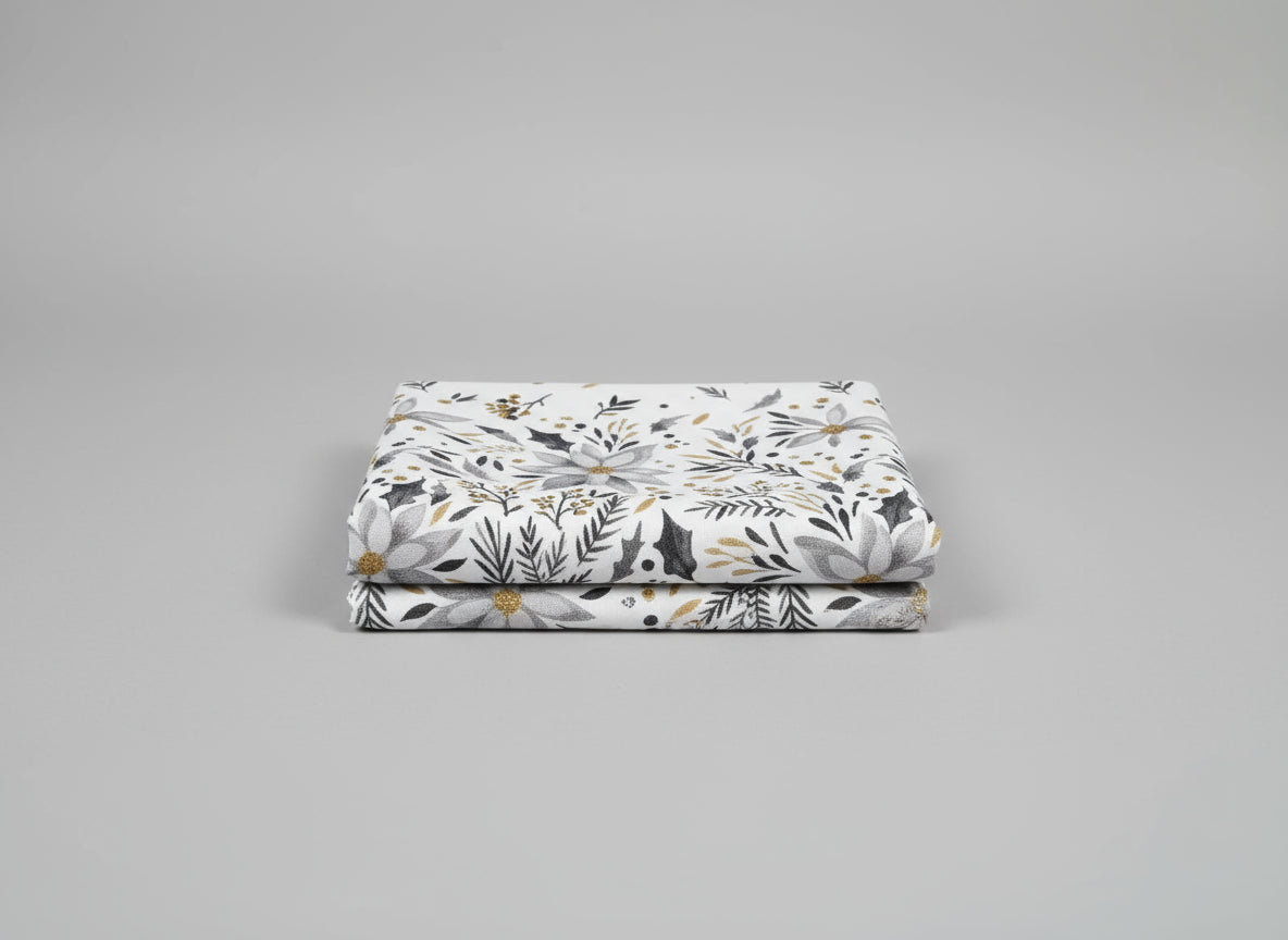 Table Cloth - White & Gold