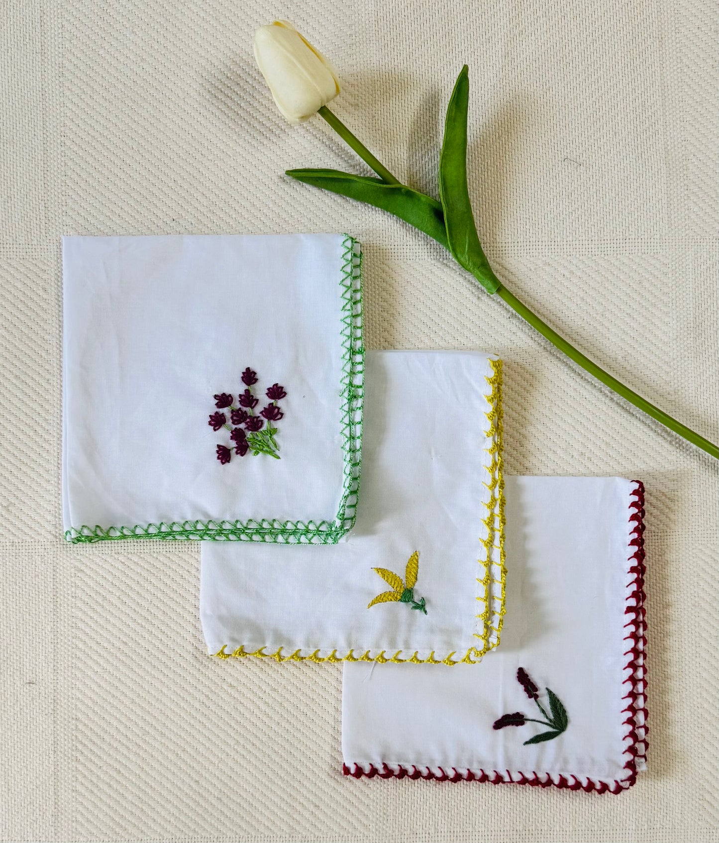 Hand Kerchief with Embroidery