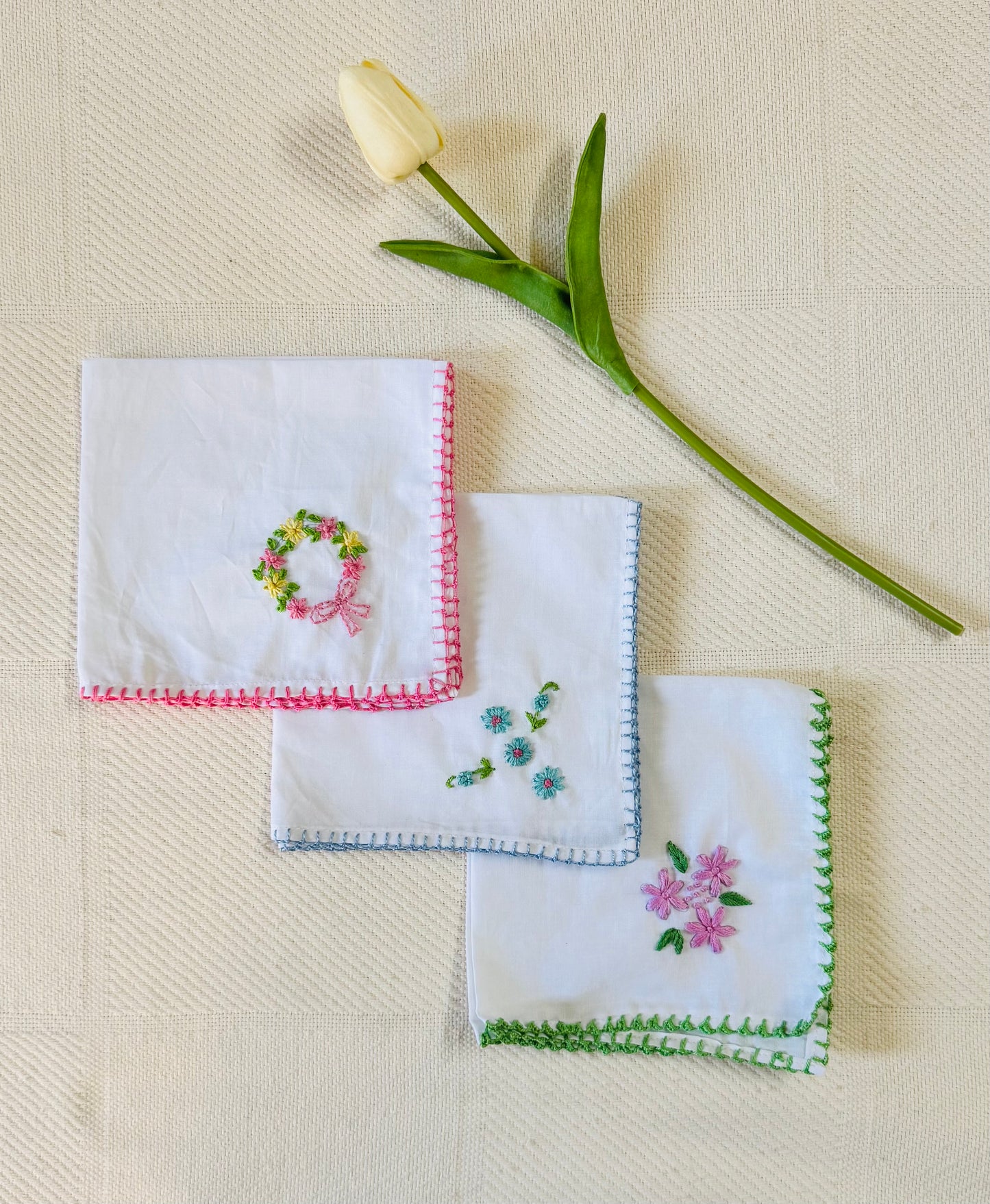 Hand Kerchief with Embroidery