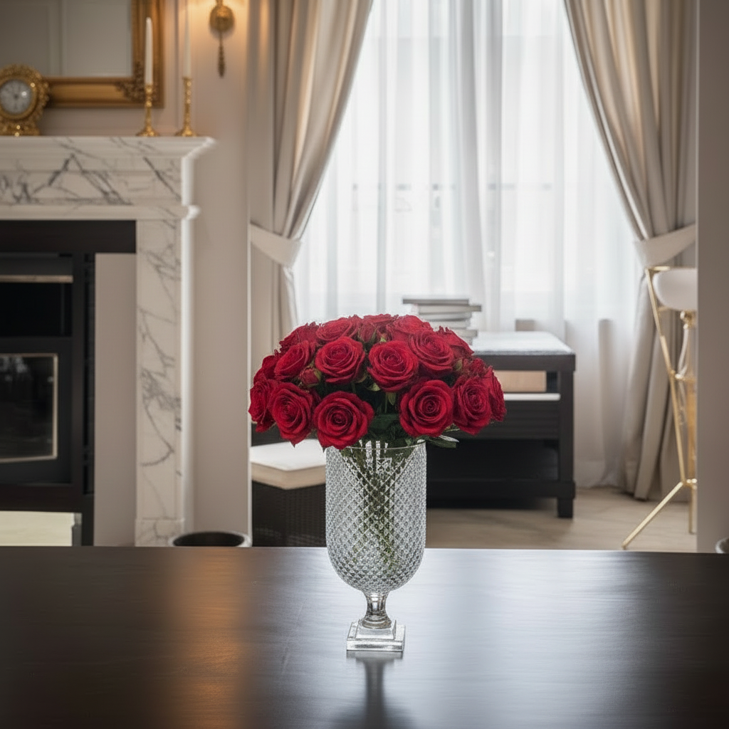Vase with Diamond Cutting