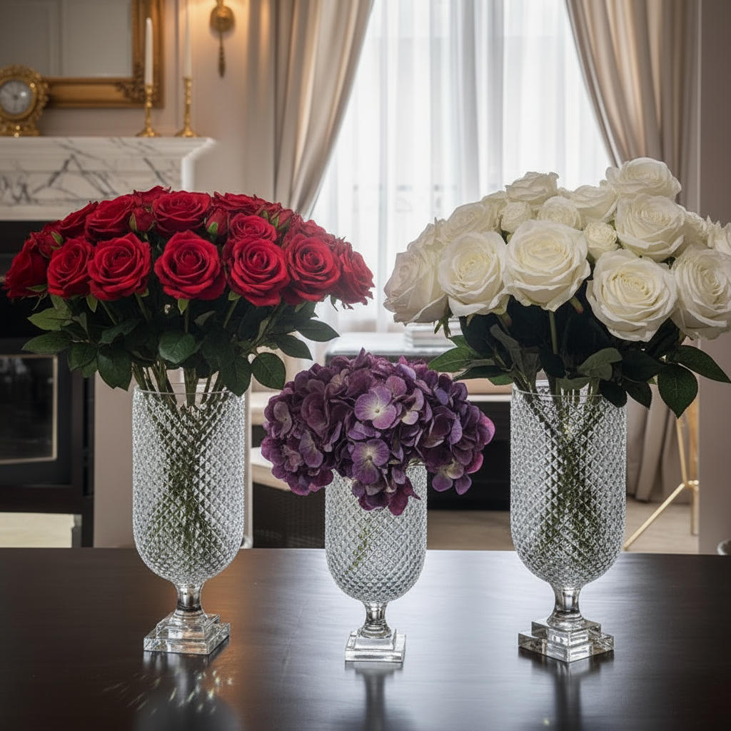 Vase with Diamond Cutting