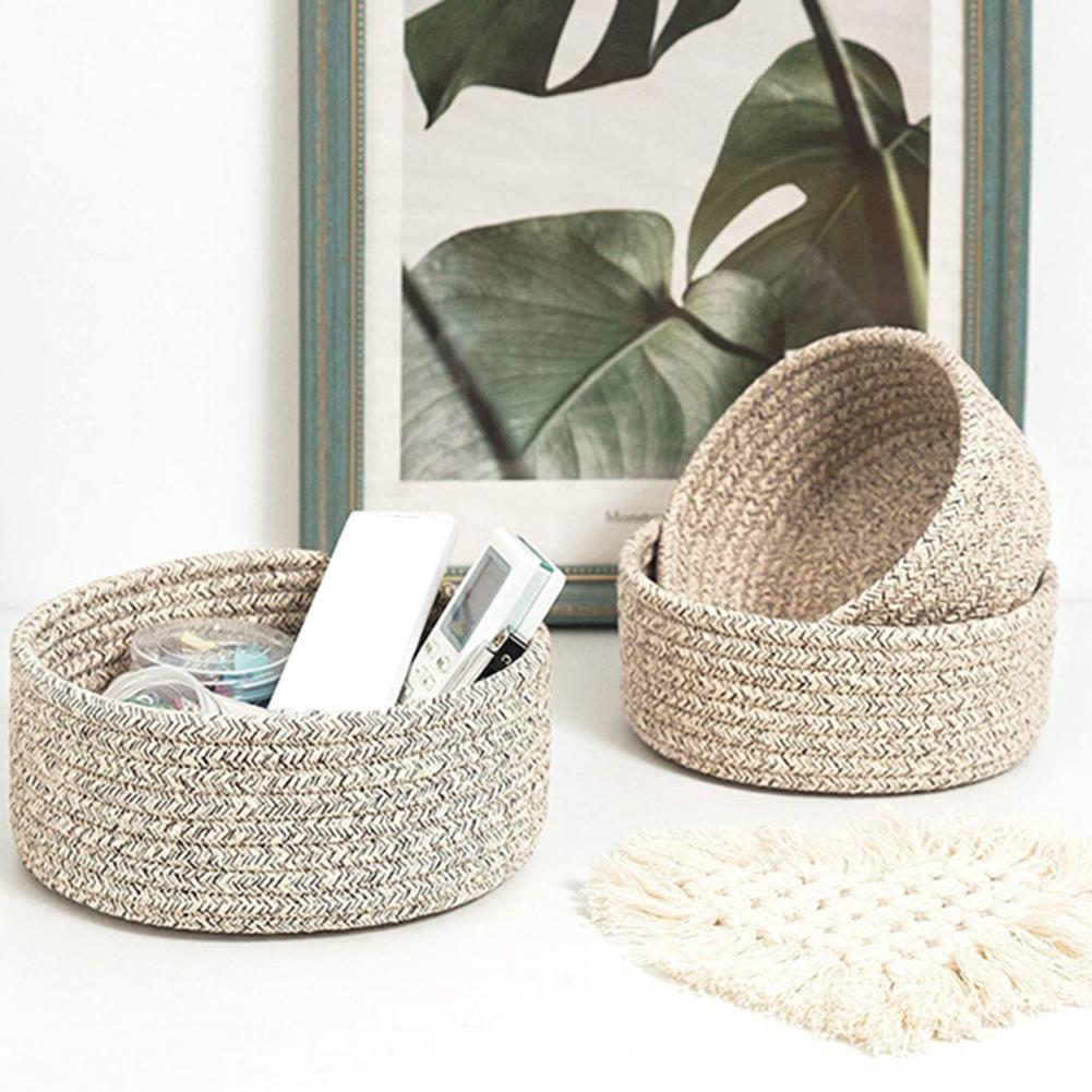 Woven Linen Storage Basket