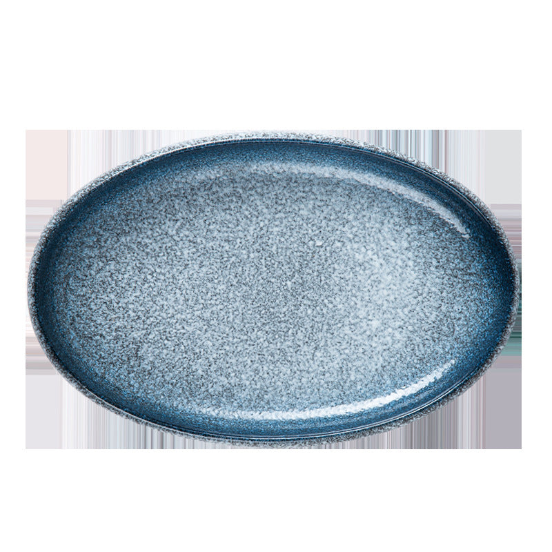 Ceramic Fish Steaming Plate Creative Large Oval Long Platter