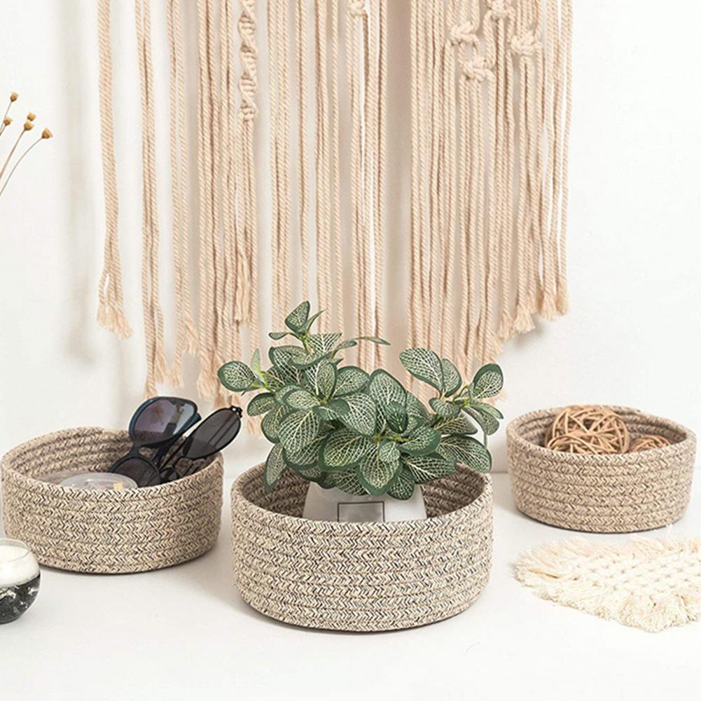 Woven Linen Storage Basket